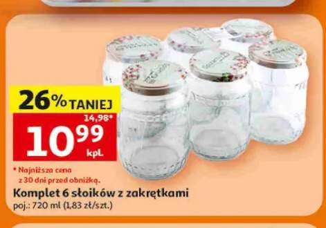Komplet słoików z zakrętkami poj.: 720ml
