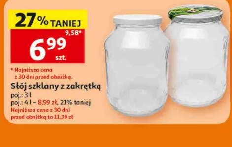 Słój szklany z zakrętką poj.: 3l