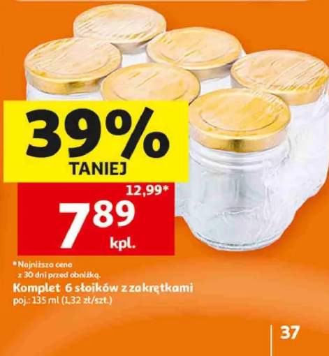 Komplet słoików z zakrętkami poj.: 135ml