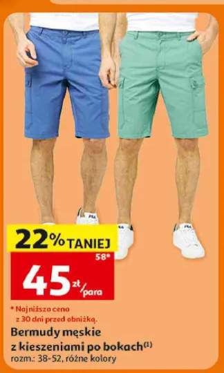 Bermudy męskie z kieszeniami po bokach Inextenso