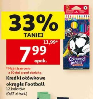 Kredki ołówkowe okrągłe Football 12 kolorów