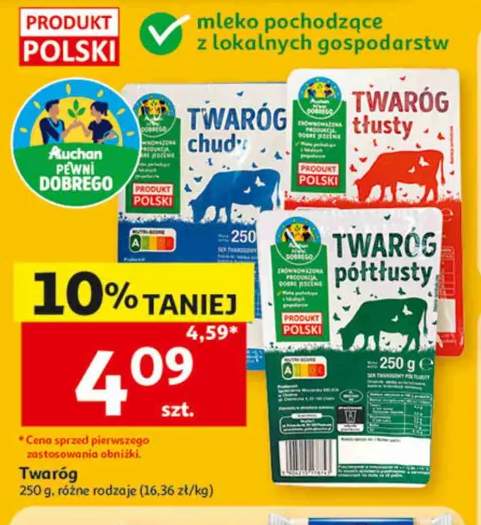 Twaróg chudy Auchan Pewni Dobrego