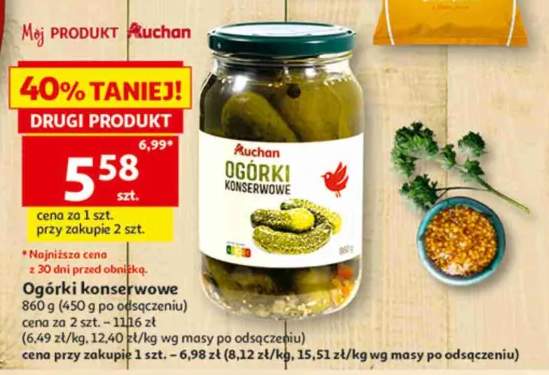 Ogórki konserwowe Auchan