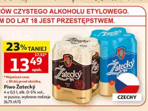 Piwo Žatecký Černý 4-pak