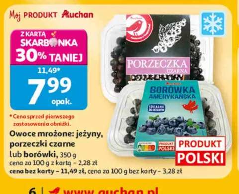 Owoce mrożone borówki Auchan