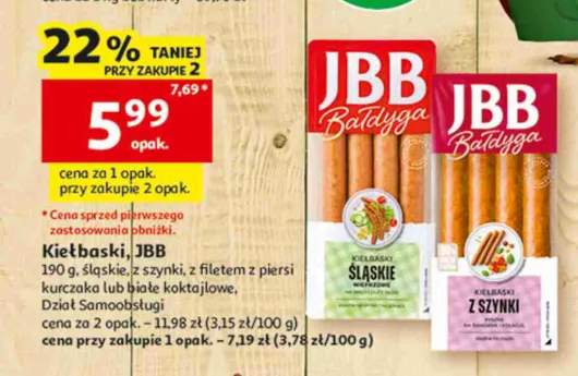 Kiełbaski z filetem z piersi kurczaka JBB Bałdyga