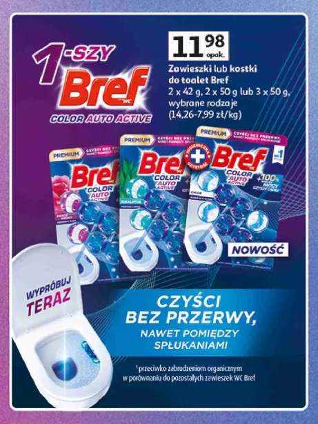 Zawieszki do toalet Bref Color Auto Active