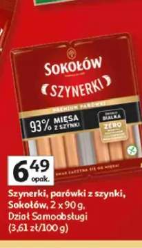 Szynerki parówki z szynki Sokołów