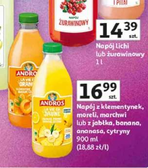 Napój z klementynek moreli marchwi Andros