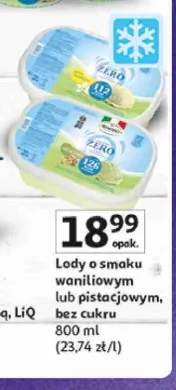 Lody o smaku pistacjowym Mancuso bez cukru