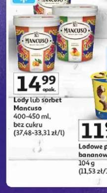 Sorbet Mancuso bez cukru