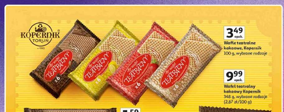 Wafle teatralne Kopernik kakaowe