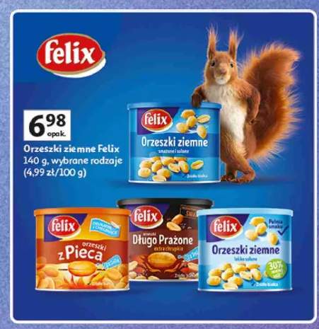 Orzeszki ziemne długo prażone extra chrupkie Felix