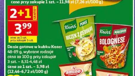 Danie gotowe w kubku Knorr Puree Boczek z cebulką