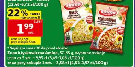 Zupa błyskawiczna Amino Rosół z włoszczyzną i natką pietruszki