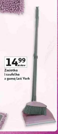 Zmiotka i szufelka z gumą Leń York