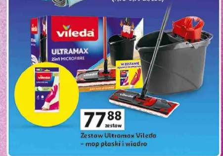Zestaw Ultramax Vileda mop płaski i wiadro