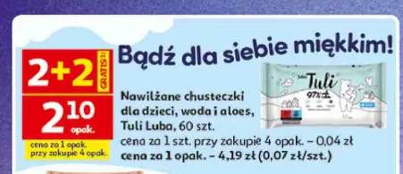 Nawilżane chusteczki dla dzieci Luba Tuli woda i aloes