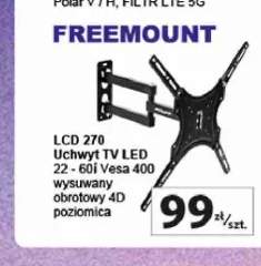 Uchwyt TV LED Freemount LCD 270 22 - 60i Vesa 400 wysuwany obrotowy 4D poziomica