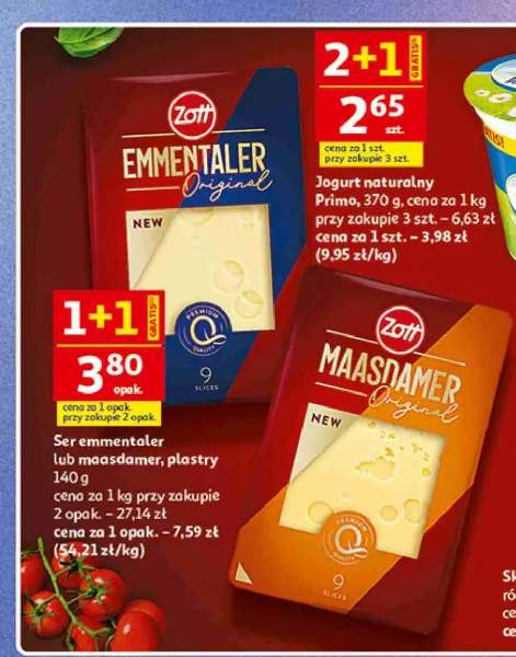 Ser emmentaler w plastrach Zott Original