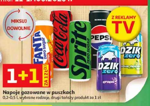 Napój gazowany Dzik Zero Sour Apple