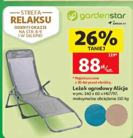 Leżak ogrodowy Alicja Gardenstar