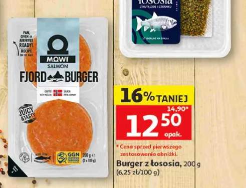 Burger z łososia Mowi Fjord Burger
