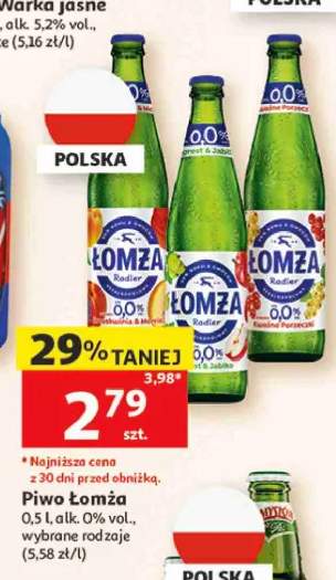 Piwo bezalkoholowe Łomża Radler 0,0% Brzoskwinia & Morela
