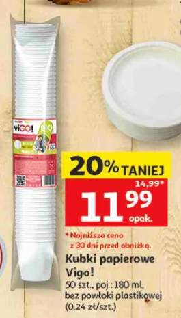 Kubki papierowe Vigo! 180 ml