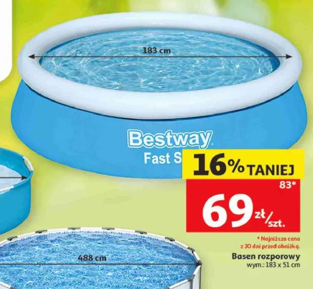 Basen rozporowy Bestway Fast Set 183x51 cm