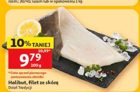 Halibut filet ze skórą