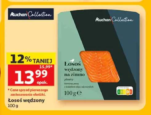 Łosoś wędzony na zimno plastry Auchan Collection