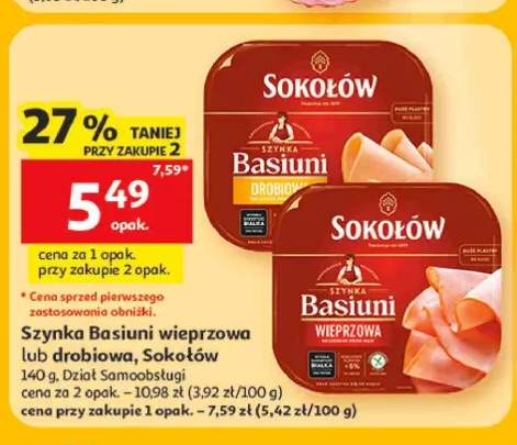 Szynka Basiuni drobiowa Sokołów