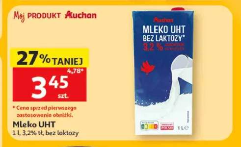 Mleko UHT bez laktozy Auchan
