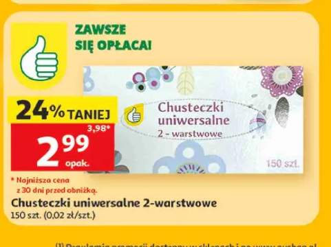 Chusteczki uniwersalne 2-warstwowe