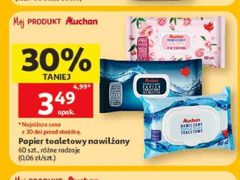 Papier toaletowy nawilżany Auchan Dla Mężczyzn