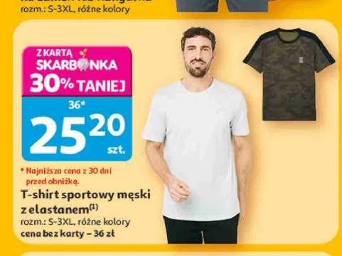 T-shirt sportowy męski z elastanem Inextenso