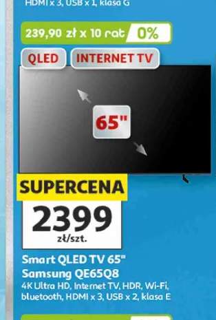 Telewizor Smart QLED Samsung QE65Q8 65"
