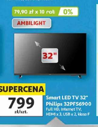 Telewizor Smart LED Philips 32PFS6900 32"