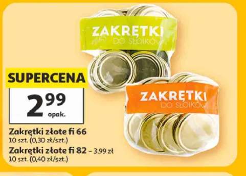 Zakrętki złote fi 66