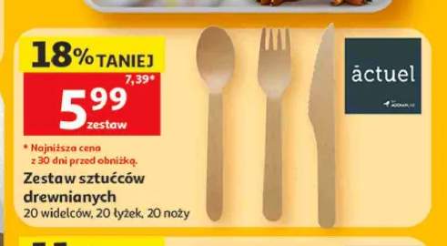 Zestaw sztućców drewnianych Actuel