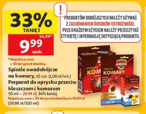 Preparat do oprysku przeciw kleszczom i komarom Arox