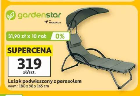 Leżak podwieszany z parasolem Gardenstar