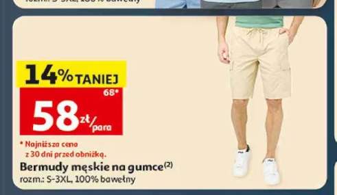 Bermudy męskie na gumce Inextenso