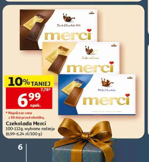 Czekolada Merci Dark Chocolate 72% +2 warianty