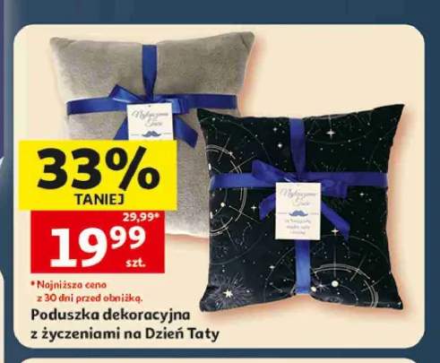 Poduszka dekoracyjna z życzeniami na Dzień Taty