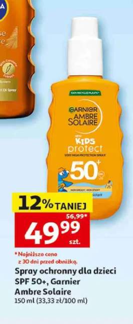 Spray ochronny dla dzieci SPF 50+ Garnier Ambre Solaire Kids Protect