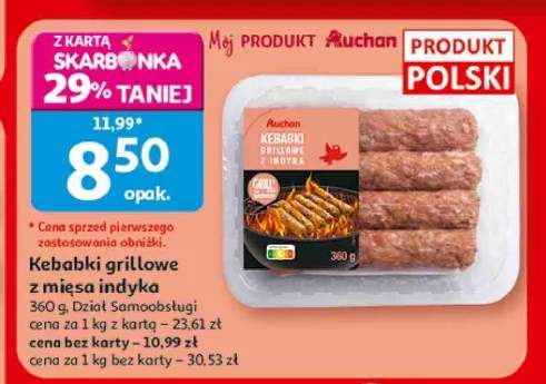 Kebabki grillowe z mięsa indyka Auchan