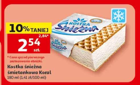 Lody Kostka Śnieżna śmietankowa Koral