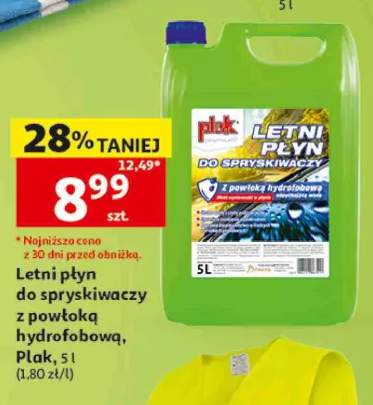 Letni płyn do spryskiwaczy z powłoką hydrofobową Plak